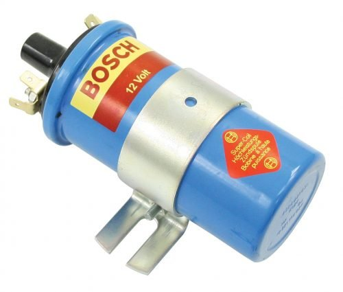 Bosch Blue Coil, with Bracket, 12-Volt Blue in Color, Primary Resistance 3.4 Ohms, Epoxy filled, (Boxed)