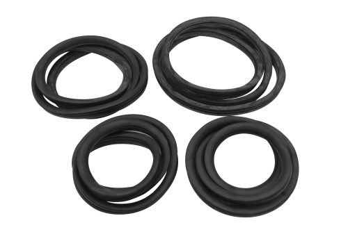 Stock Window Rubber with Groove Kit, 65-71, 4-Piece Set