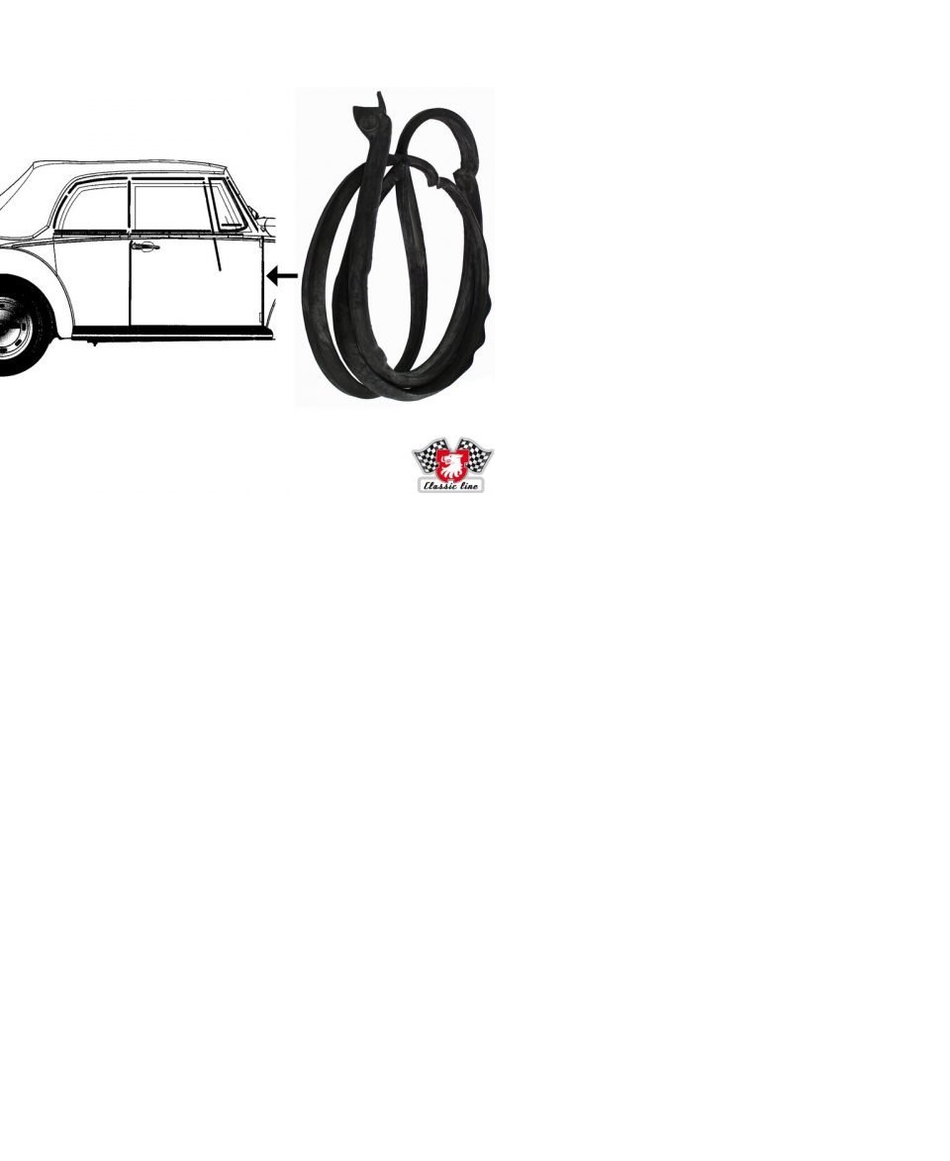 DOOR SEAL RIGHT - CONVERTIBLE BEETLE 50-79