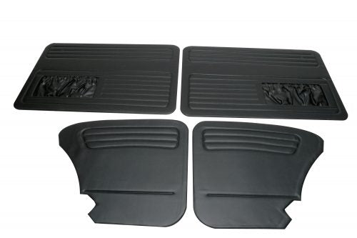 4-Piece Universal Door Panel Kit, Type 1 & S/B 65-77, Exc. Convertible, Black