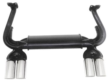 Type 1 & Ghia, 66-73, 1300-1600cc 1 3/8" tubing, Black with Chrome Tips