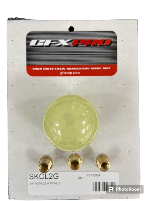 SHIFT KNOB CLEAR TO GREEN