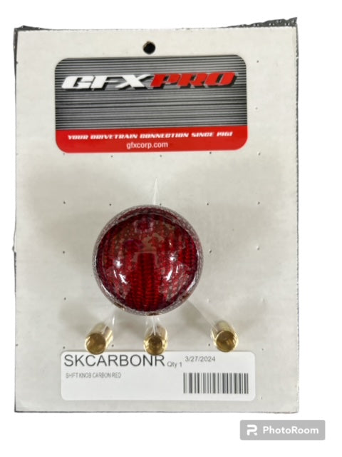 SHIFT KNOB CARBON RED
