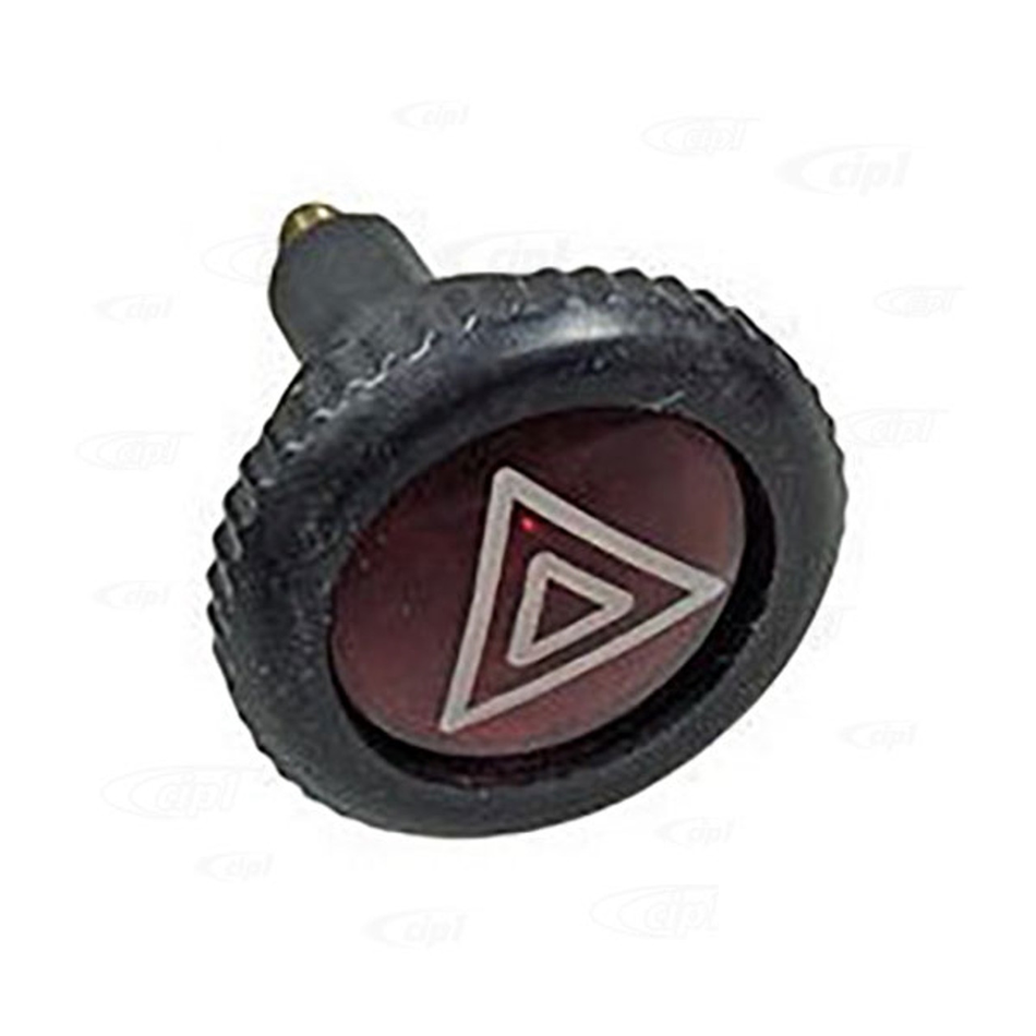 EMERGENCY FLASHER KNOB KIT WITH LIGHT BULB AND RED LENS - STD BEETLE 68-77 / SUPER BEETLE 71-72 / GHIA 68-74 / TYPE-3 68-73