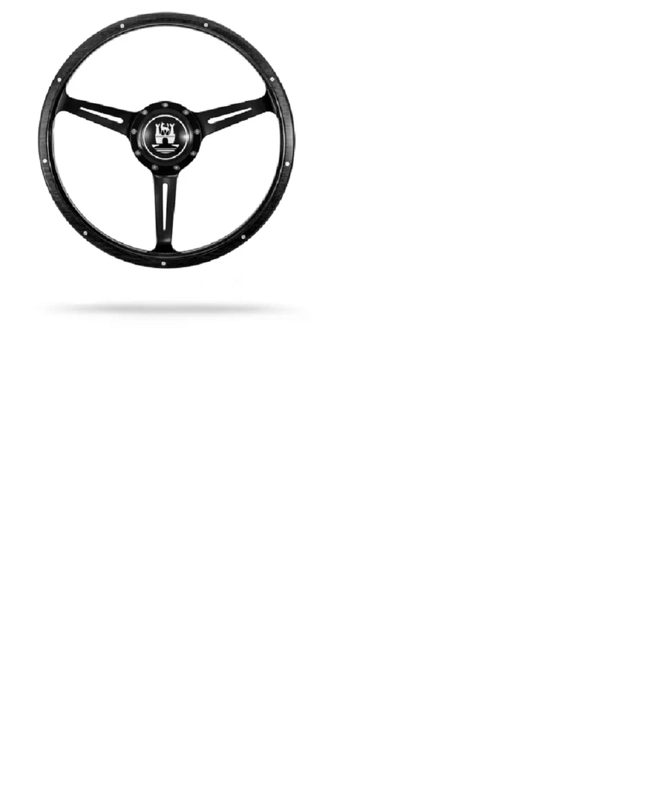 RAVEN Steering wheel 16" BLACK 75-79 bay window bus + 80-92 Vanagon