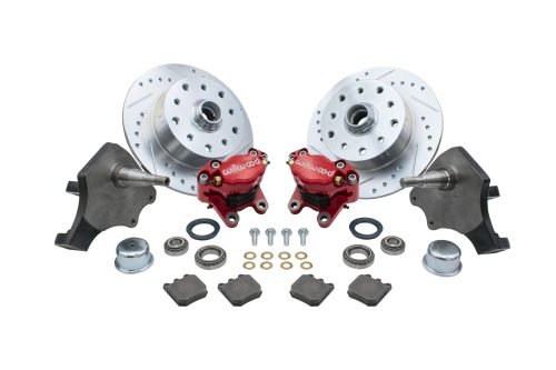 EMPI/Wilwood Front Disc Brake Kit, B/J Suspension, 2 ½” Drop, Double Drilled Discs
