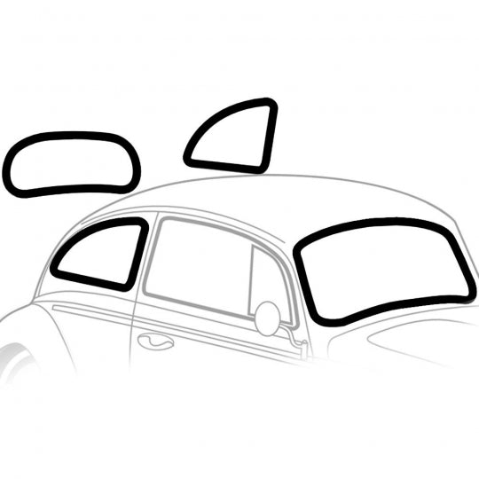 Seat Cover Set, Black T1 68-69