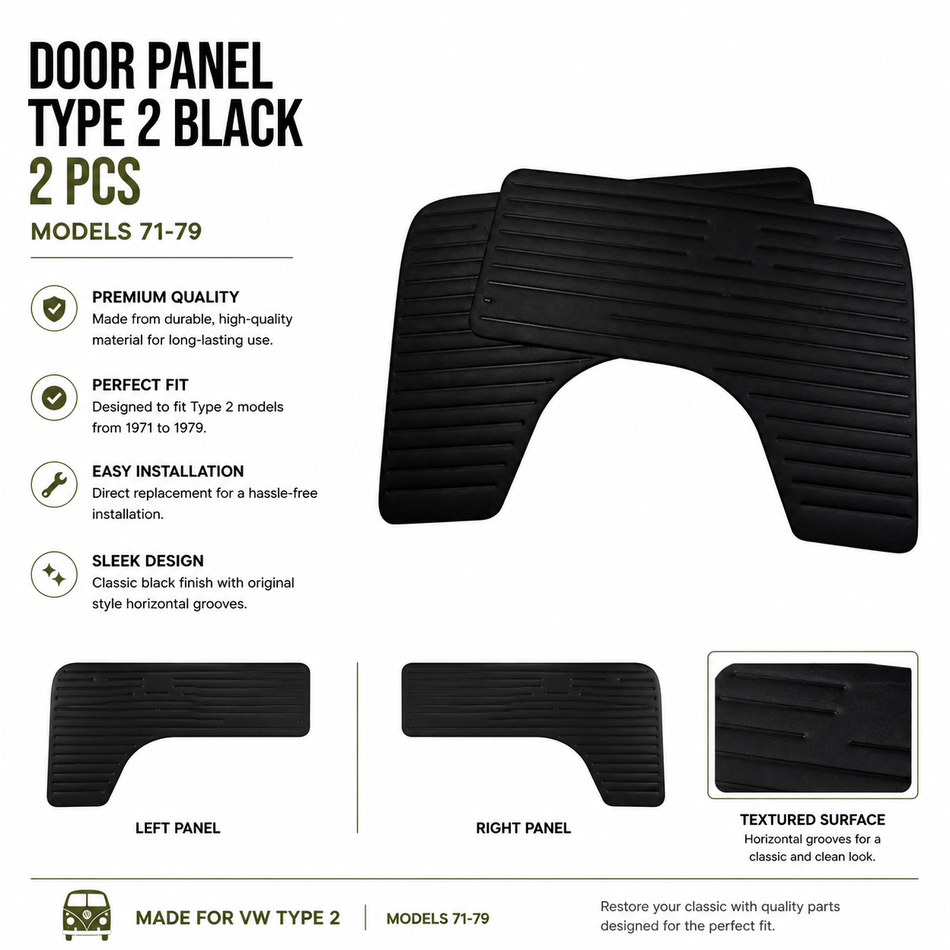 DOOR PANEL TYPE 2 BLACK 2 PCS MODELS 71-79