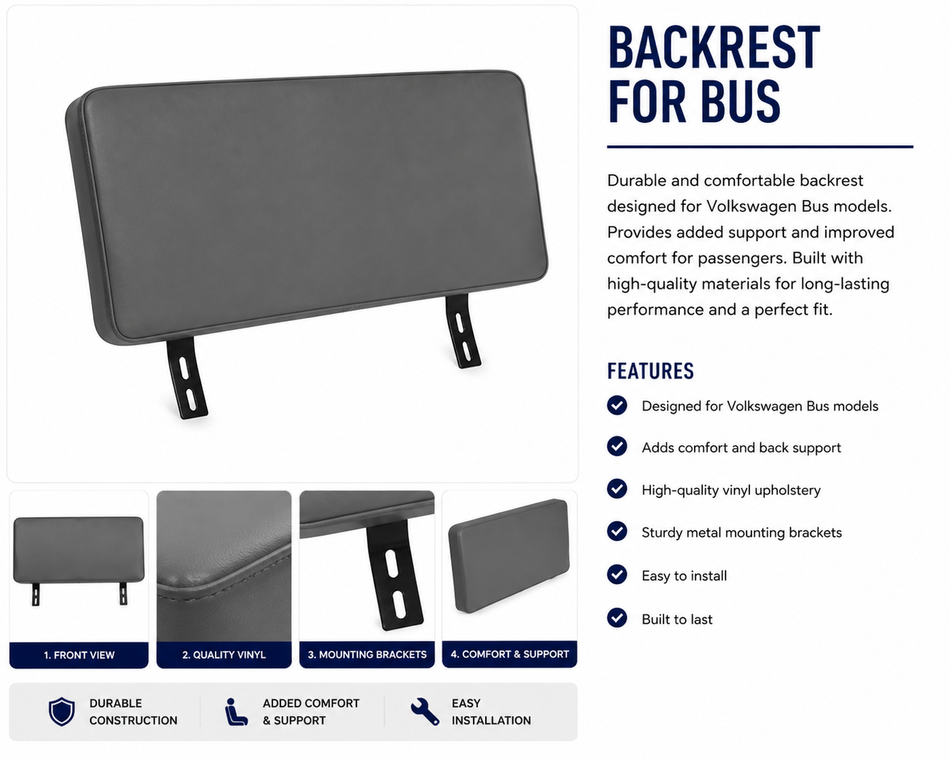 BACKREST FOR BUS