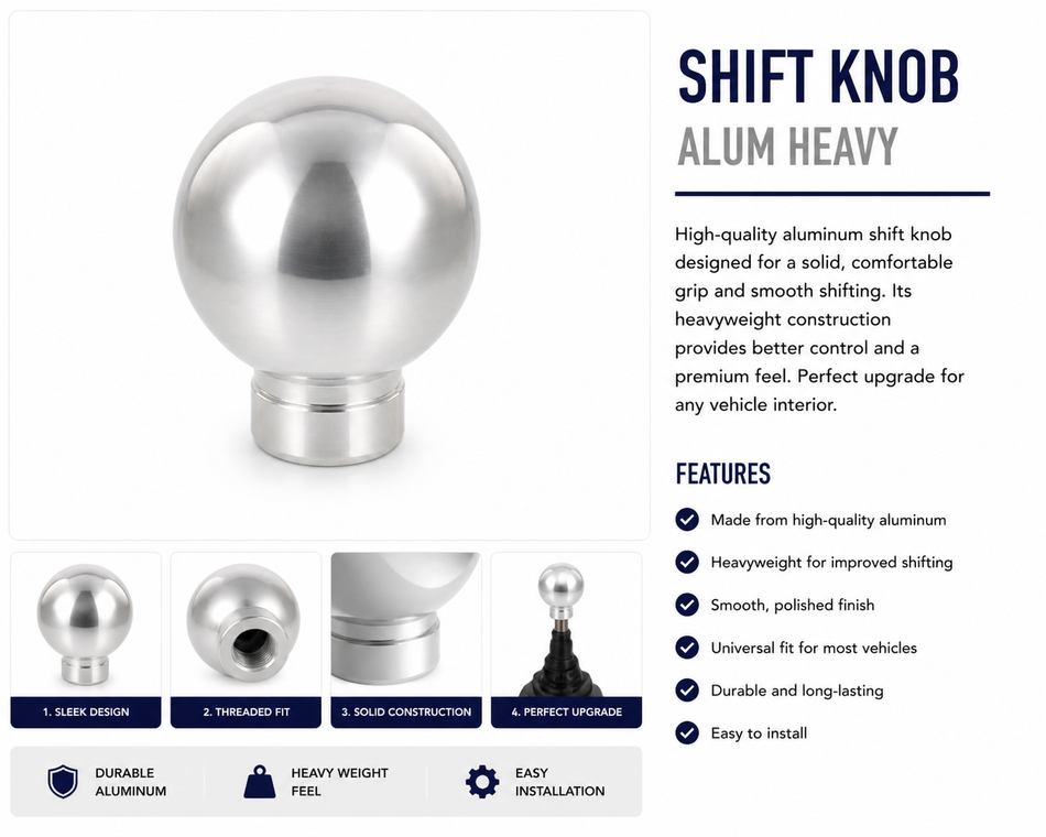 SHIFT KNOB ALUM HEAVY